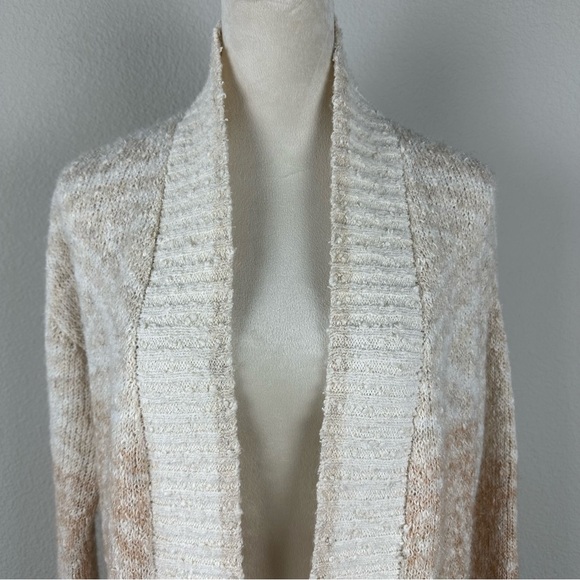 JOIE Longline Nordic Duster Cardigan in Cream/Tan Bouclé Knit Size X-Small (NWT) - Picture 4 of 14